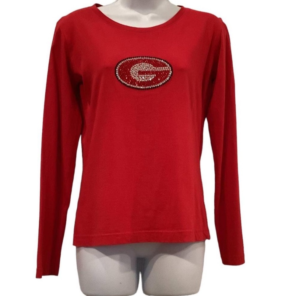 UGA bulldogs long sleeve bedazzled T